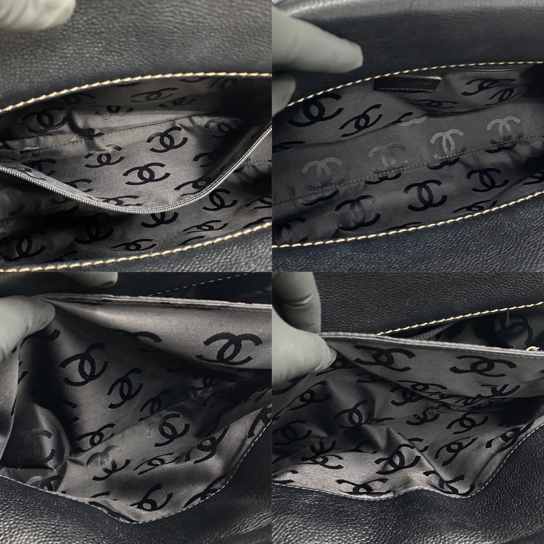 Chanel CC Caviar Tote Bag  Leather Tote Bag