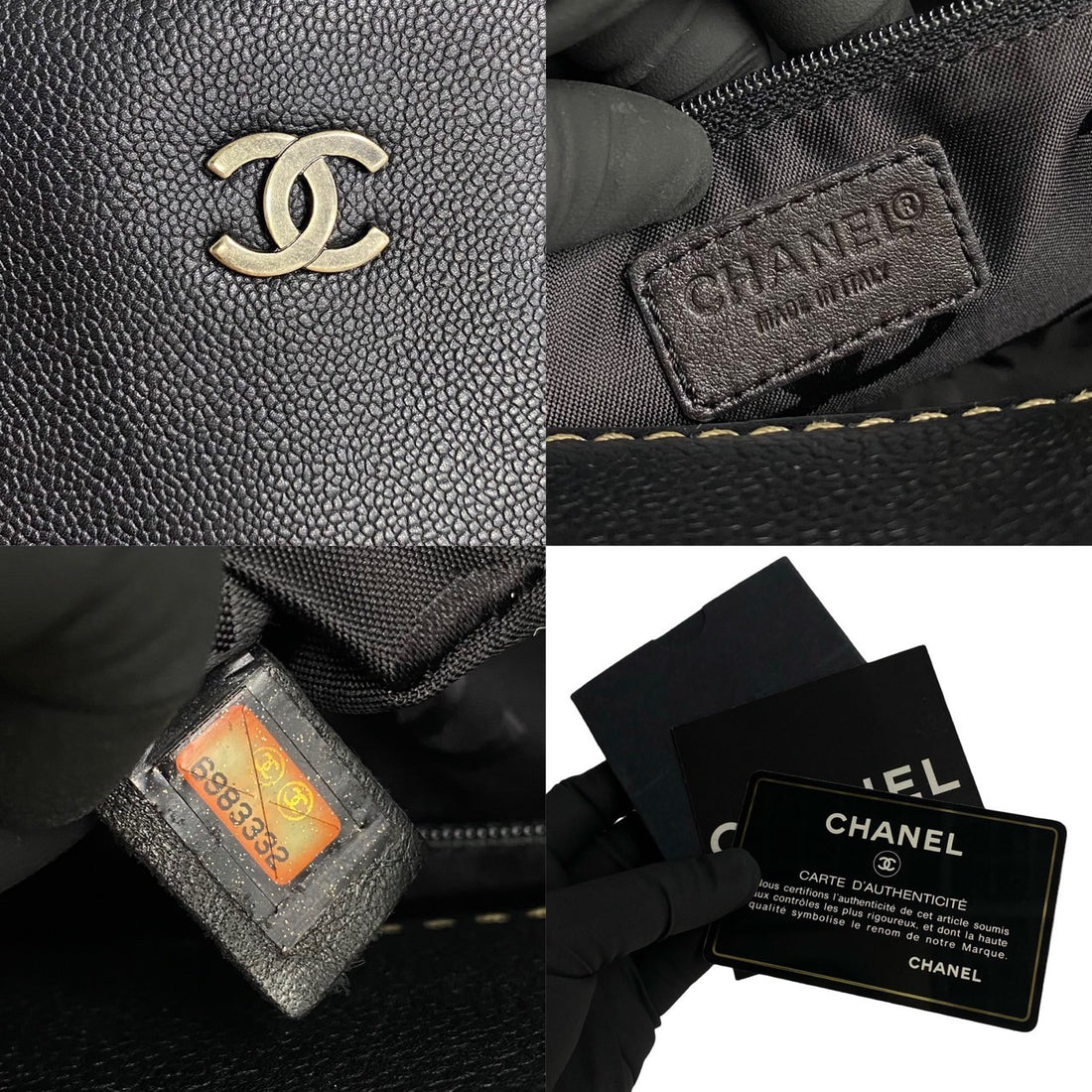 Chanel CC Caviar Tote Bag  Leather Tote Bag