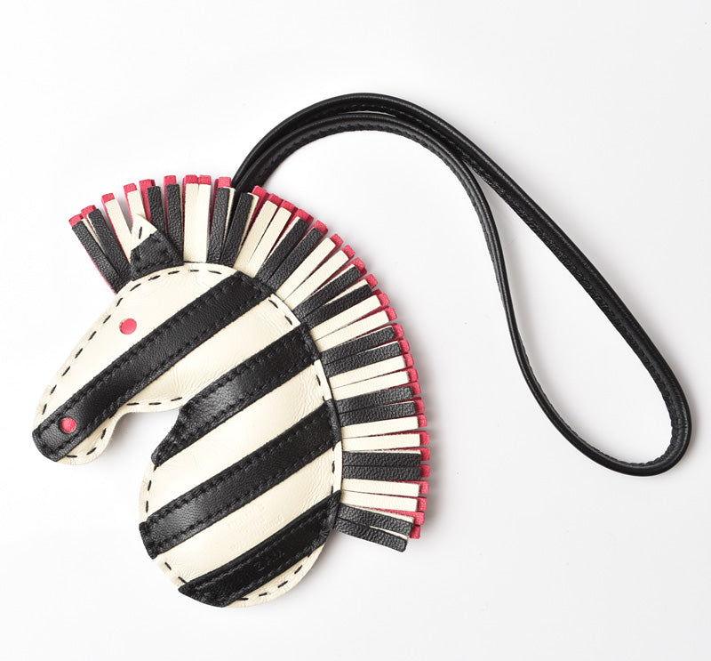 Hermes Bag Charm/Strap/Key Holder Annuemilo Zebra in Pristine Condition