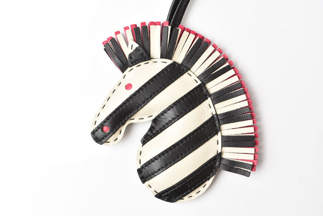 Hermes Bag Charm/Strap/Key Holder Annuemilo Zebra in Pristine Condition