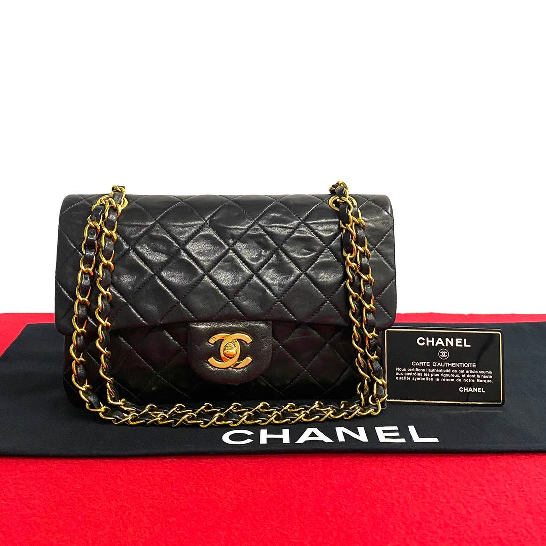 Chanel Classic Small Double Flap Bag  Leather Crossbody Bag