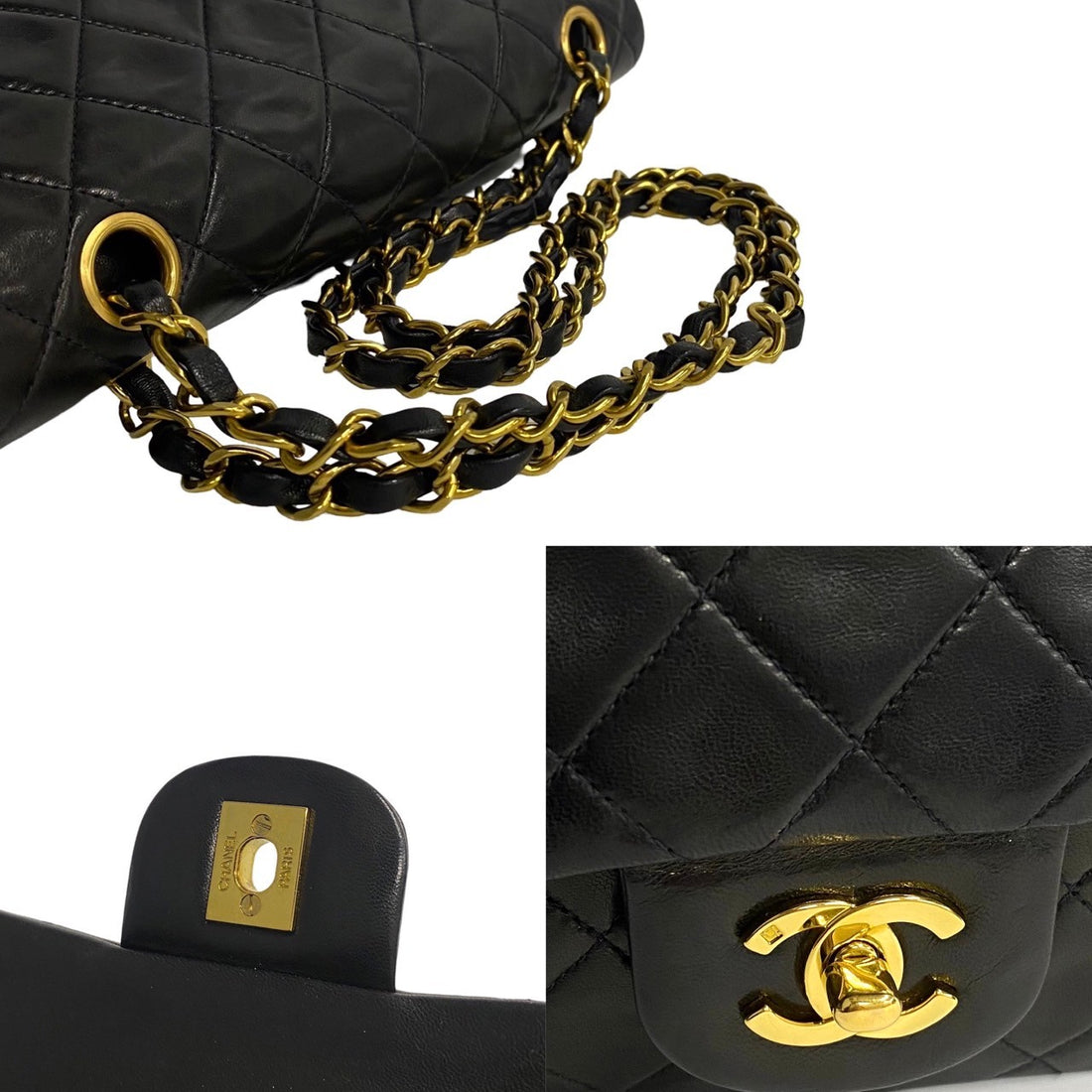 Chanel Classic Small Double Flap Bag  Leather Crossbody Bag