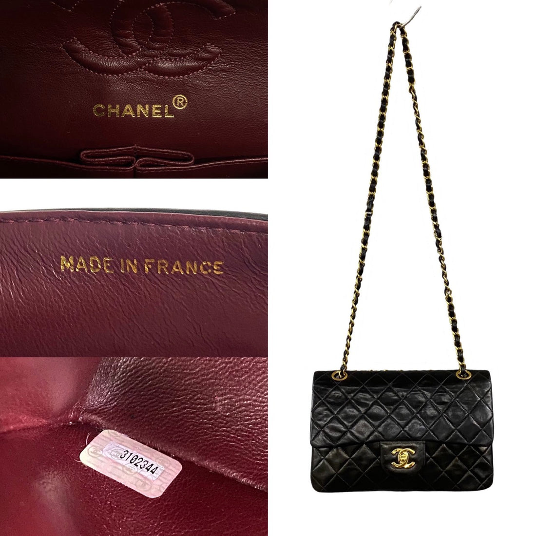 Chanel Classic Small Double Flap Bag  Leather Crossbody Bag