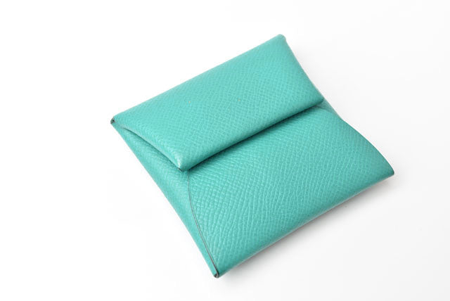 Hermes Bastia Coin Case Turquoise in Pristine Condition