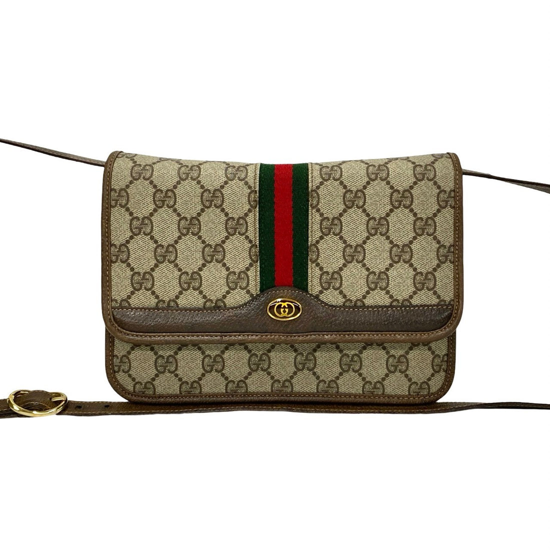 Gucci GG Canvas Web Crossbody Bag  Canvas Crossbody Bag