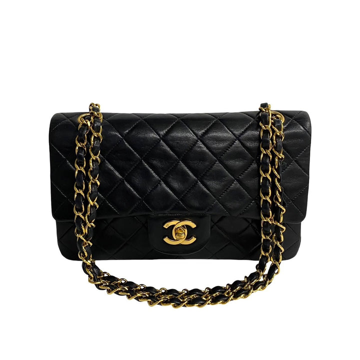 Chanel Matelasse Double Flap Leather Shoulder Bag