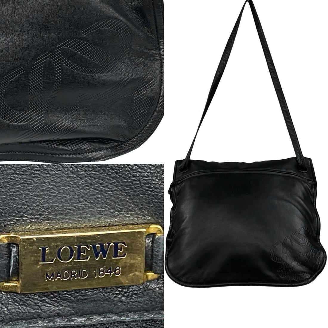 Loewe Leather Messenger Bag Leather Crossbody Bag