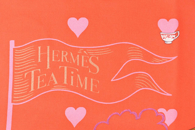 Hermes Silk Scarf Heart Red/Pink