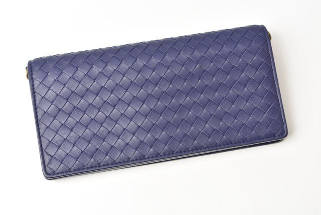 Bottega Veneta Intrecciato Nappa Long Wallet Chain Wallet Clutch Bag in Excellent Condition