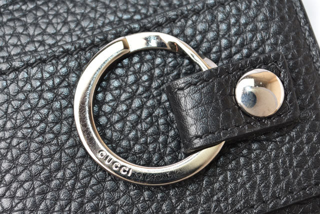 Gucci Leather Key Case/Key Holder Black/Silver in Great Condition