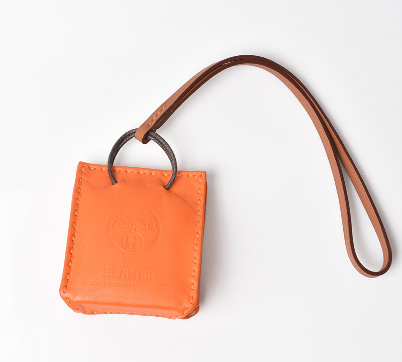 Hermes Agneau Milo Bag Charm Strap Keychain