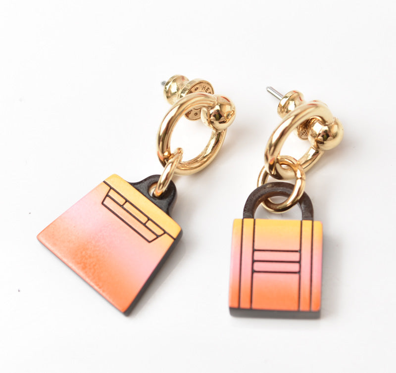 Hermes Fusion Amulet Buffalo Horn Earrings