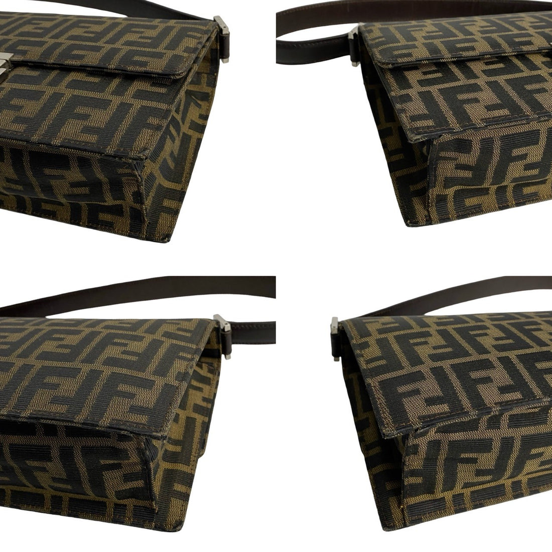 Fendi Zucca Shoulder Bag Canvas Shoulder Bag 0915887992 in Very Good Condition