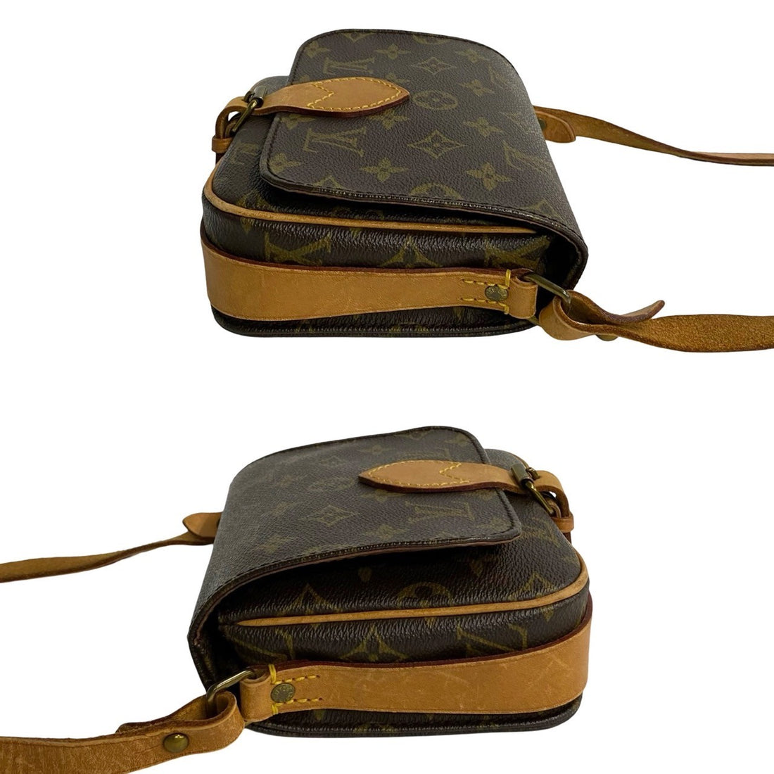 Louis Vuitton Mini Cartouchiere Canvas Shoulder Bag M51254