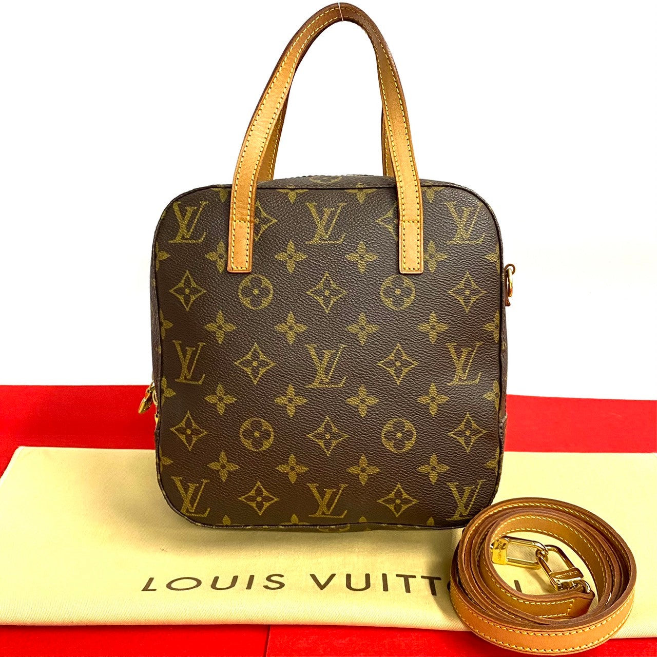 Louis Vuitton Spontini Canvas Handbag M47500 in Very Good Condition