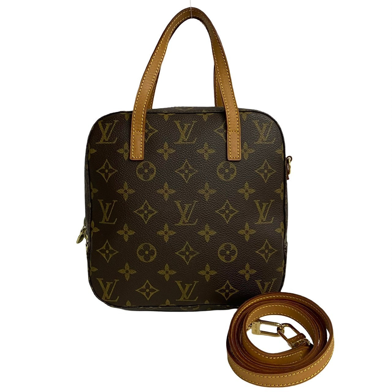 Louis Vuitton Spontini Canvas Handbag M47500 in Very Good Condition