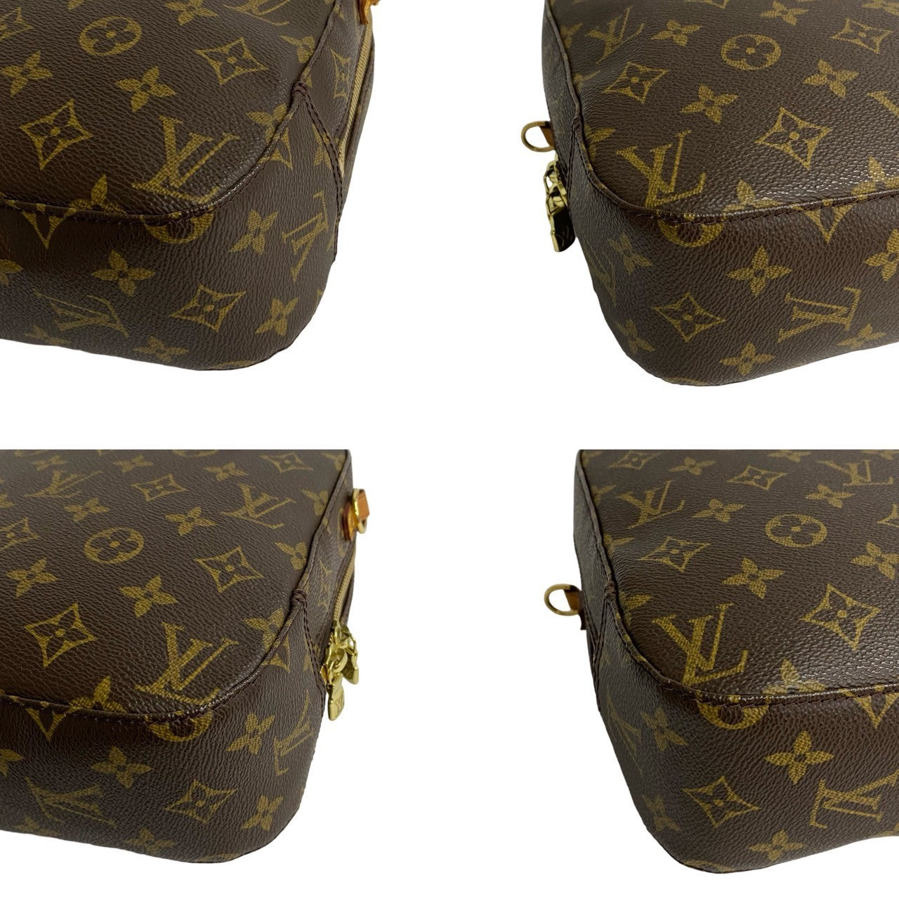 Louis Vuitton Spontini Canvas Handbag M47500 in Very Good Condition