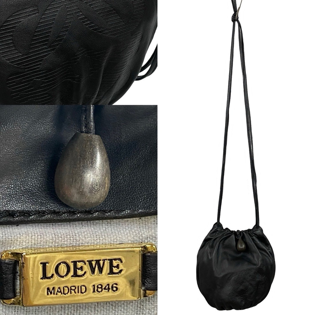 Loewe Leather Drawstring Crossbody Bag Leather Crossbody Bag