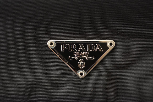 Prada Nylon Flat Pouch/Cosmetic Pouch Black