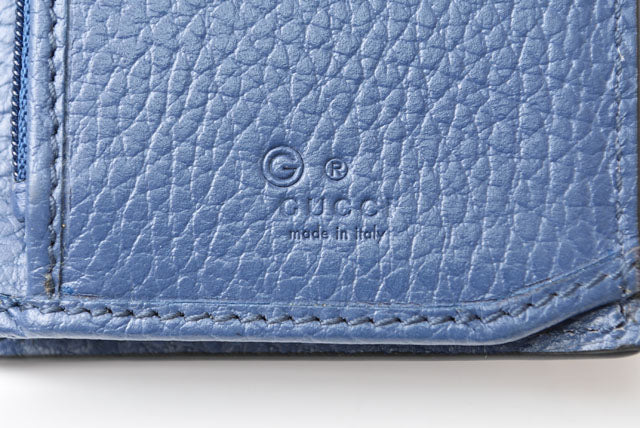 Gucci Leather Bifold Wallet Men Interlocking G Bicolor in Great Condition