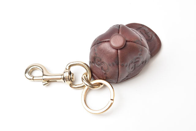 Gucci Leather Keychain Key Ring Brown in Great Condition