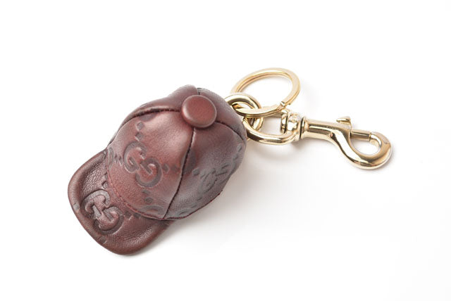 Gucci Leather Keychain Key Ring Brown in Great Condition