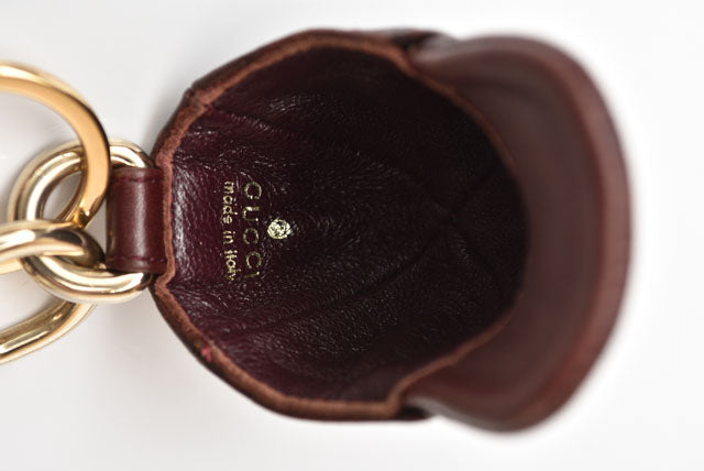 Gucci Leather Keychain Key Ring Brown in Great Condition