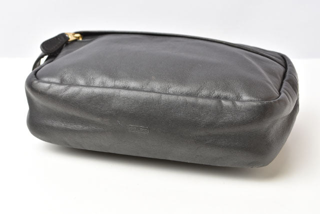 Coach Leather Clutch Bag/Clutch Pouch Black Vintage in Very Good Condition