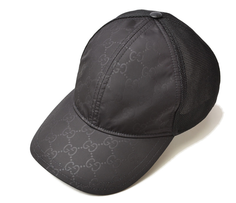 Gucci GG Nylon Mesh Baseball Cap Black