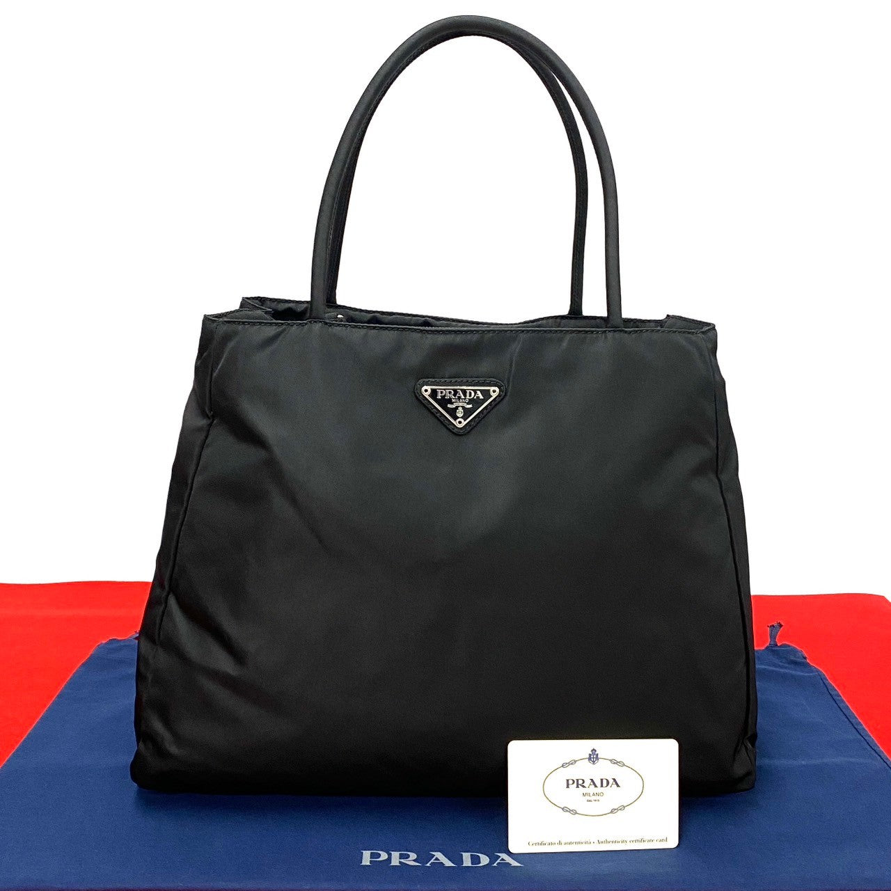 Prada Tessuto Tote Bag  Canvas Tote Bag in Very Good Condition