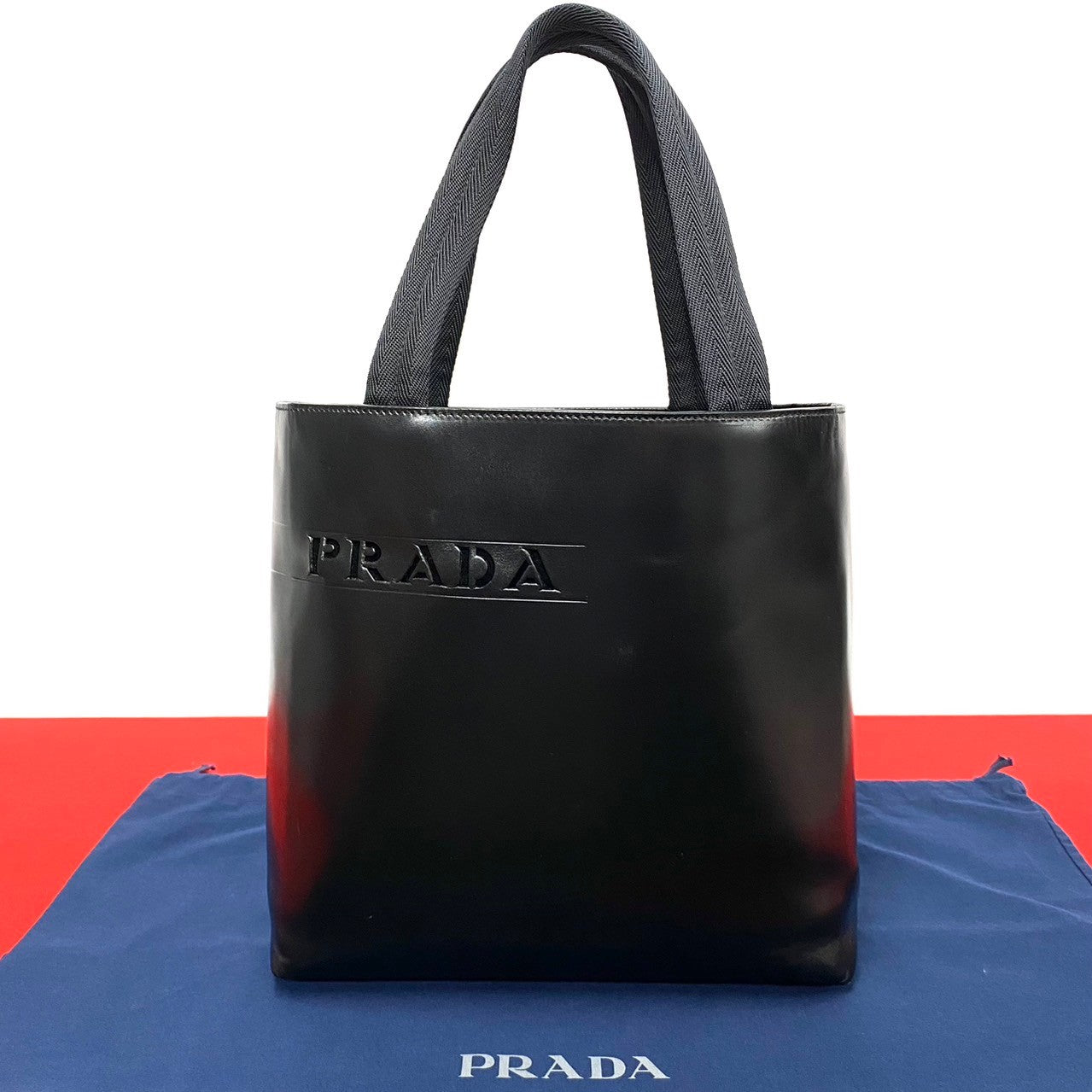 Prada Leather Mini Tote Bag Leather Tote Bag in Very Good Condition