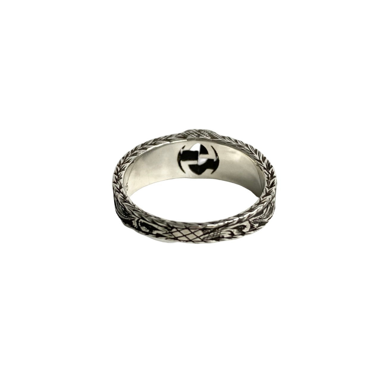 Gucci Silver Interlocking G Ring  Metal Ring in Very Good Condition