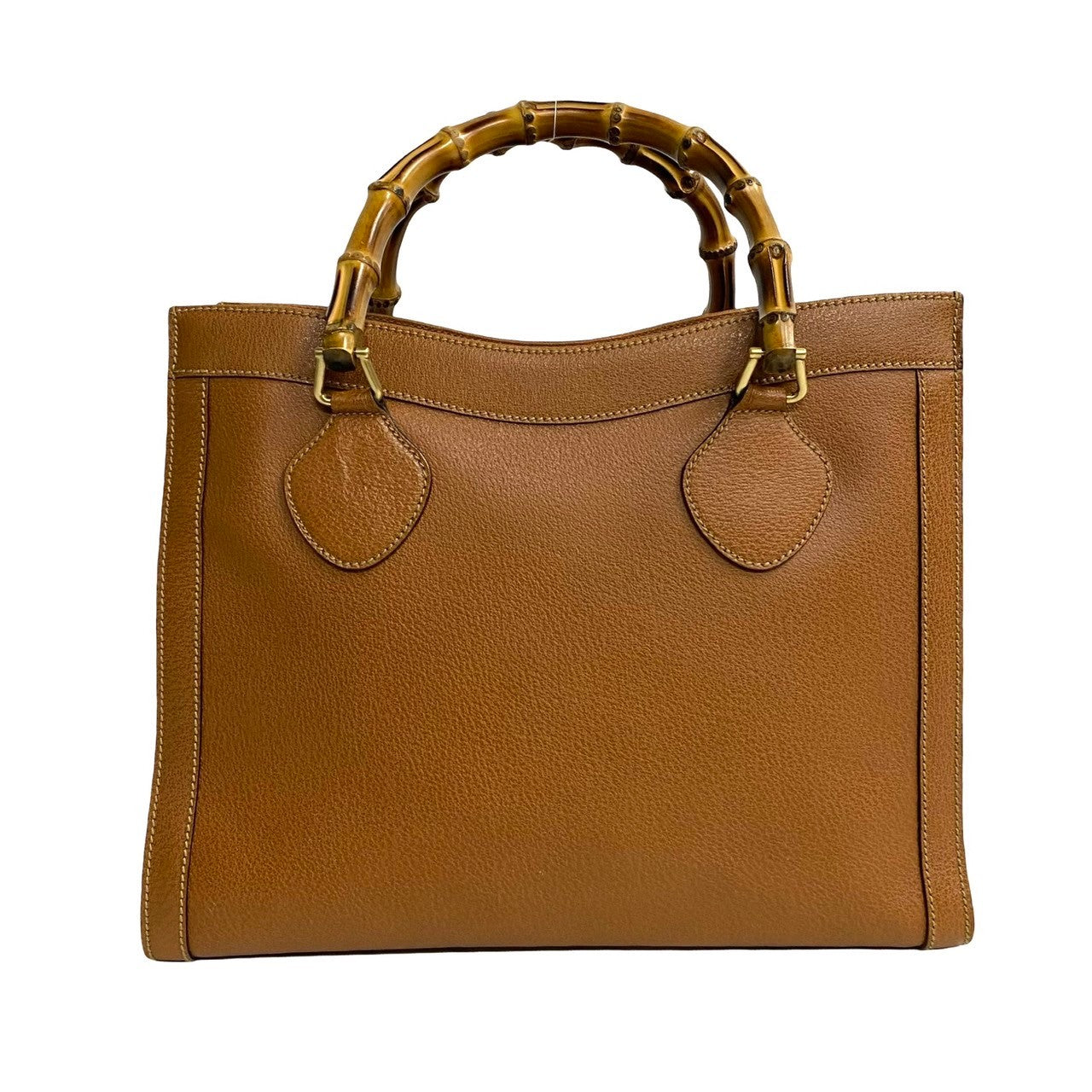 Gucci Vintage Bamboo Leather Tote Bag