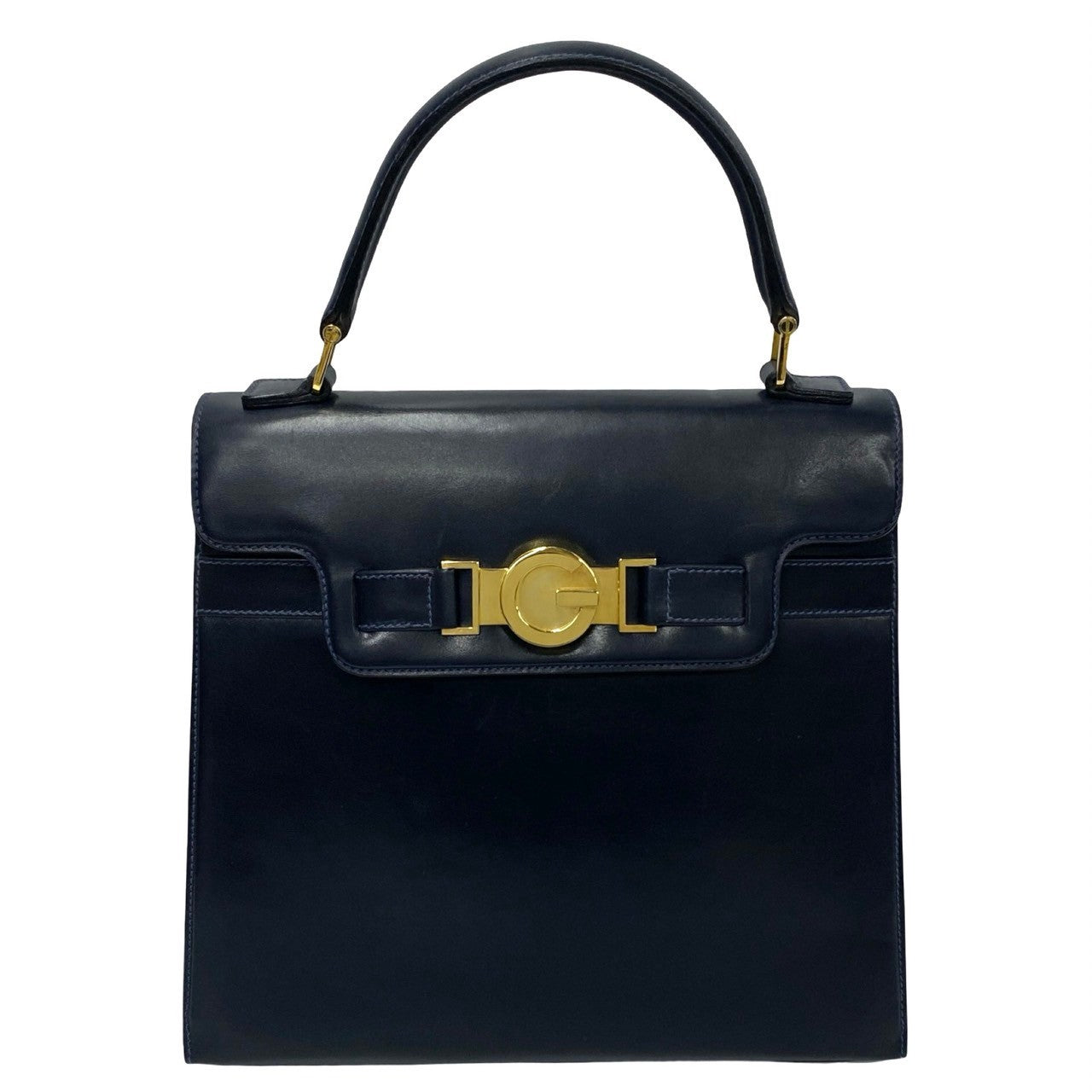 Gucci Vintage Leather Handbag Navy