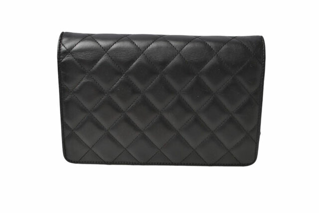 Chanel Chain Wallet Long Wallet Black