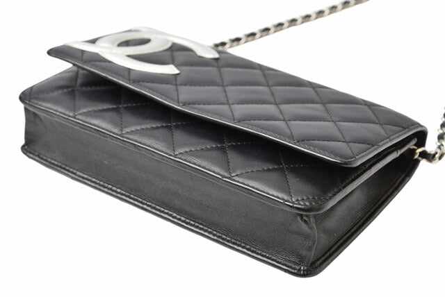 Chanel Chain Wallet Long Wallet Black