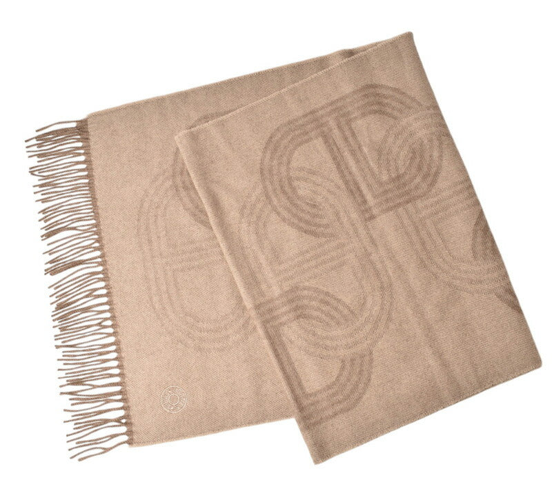 Hermes Fringe Scarf Brown