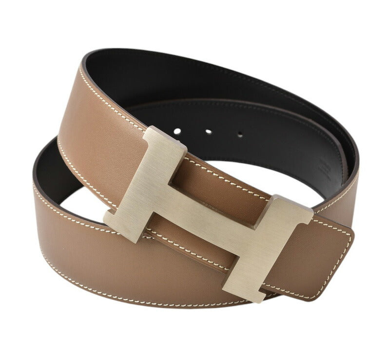 Hermes Constance H Buckle Leather Belt Brown/Black