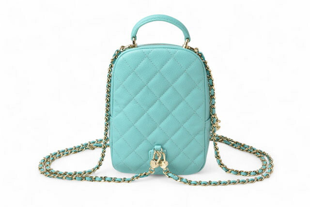 Chanel Caviar Skin Turquoise Mini Backpack