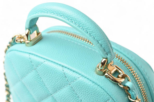 Chanel Caviar Skin Turquoise Mini Backpack