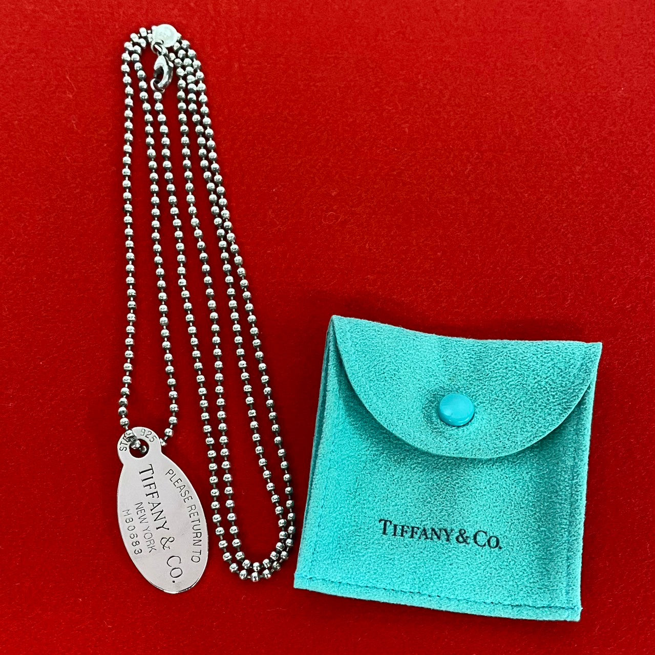 Tiffany & Co Silver Oval Necklace