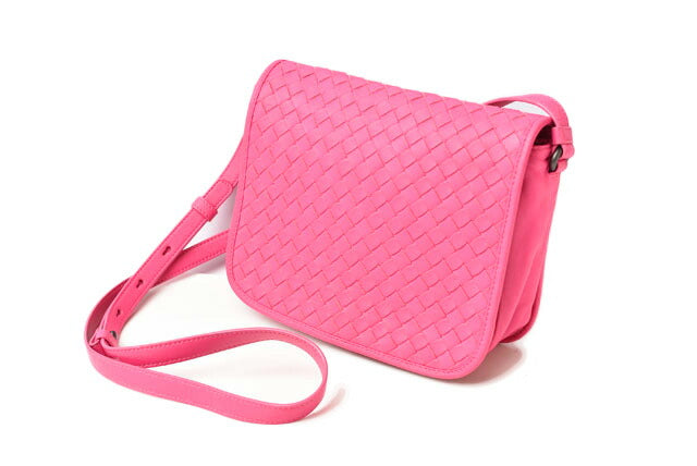 Bottega Veneta Nappa Shoulder Bag Pink