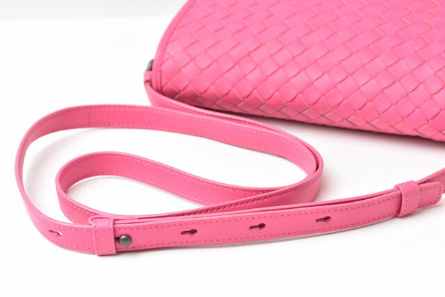 Bottega Veneta Nappa Shoulder Bag Pink