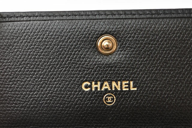 Chanel Leather Bifold Wallet A20902 in Great Condition