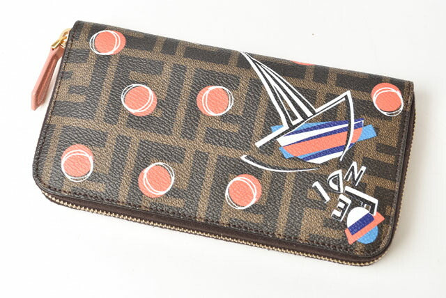 Fendi Zucca Pattern Long Wallet 8M0299 in Pristine Condition