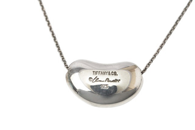 Tiffany & Co Silver Necklace Elsa Peretti Bean