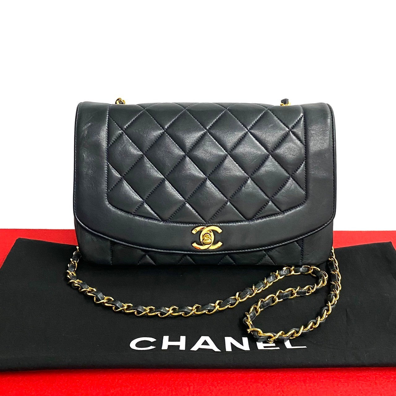 Chanel Diana Flap Lambskin Shoulder Bag