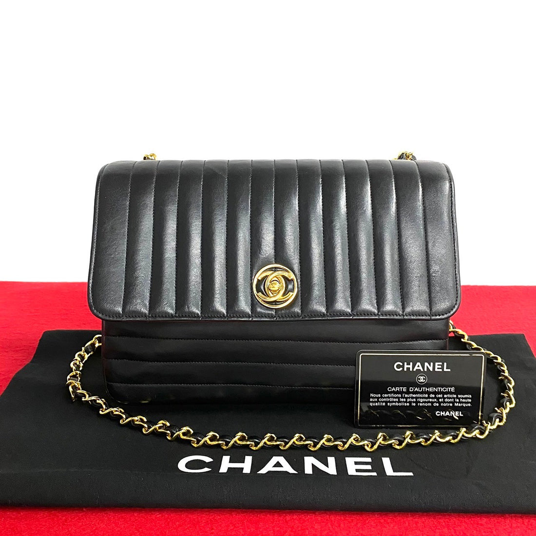 Chanel Lambskin Mademoiselle Chain Shoulder Bag