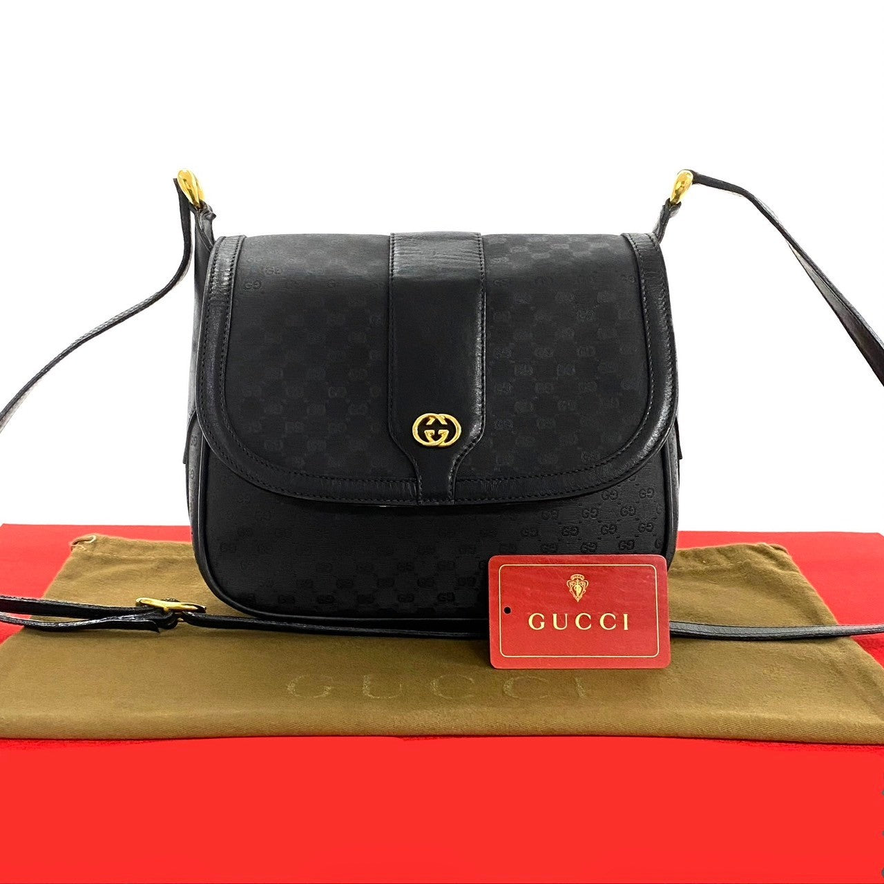 Gucci Vintage Micro GG Leather Shoulder Bag