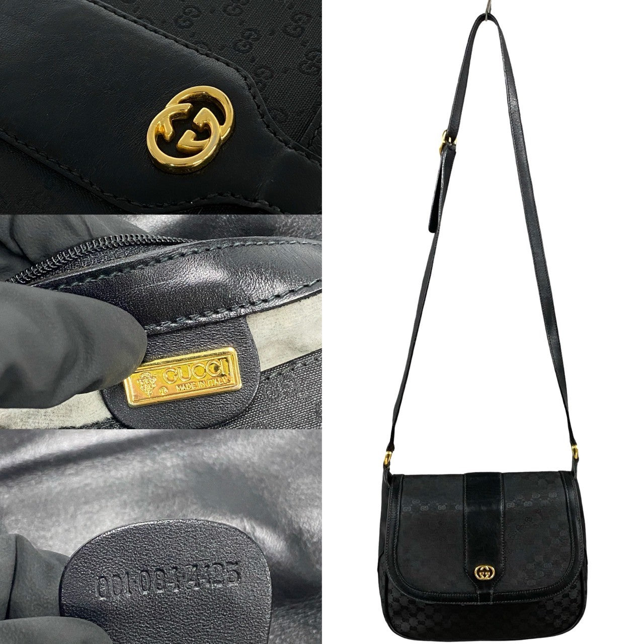 Gucci Vintage Micro GG Leather Shoulder Bag